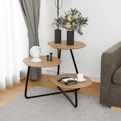 Hazelton Multi-Top End Tables with Manufactured Wood Top and Powder Coated Steel Frame - Elax Furniture