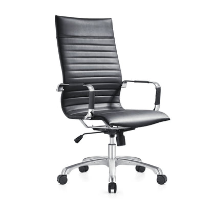 Harris Leather High-Back Adjustable Office Conference Chair with Armrests - Elax Furniture