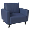 Inno Single-Seater Leather Sofa with Stainless Steel Legs and Removable Cushions