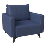 Inno Single-Seater Leather Sofa with Stainless Steel Legs and Removable Cushions - Elax Furniture