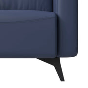 Inno Single-Seater Leather Sofa with Stainless Steel Legs and Removable Cushions - Elax Furniture