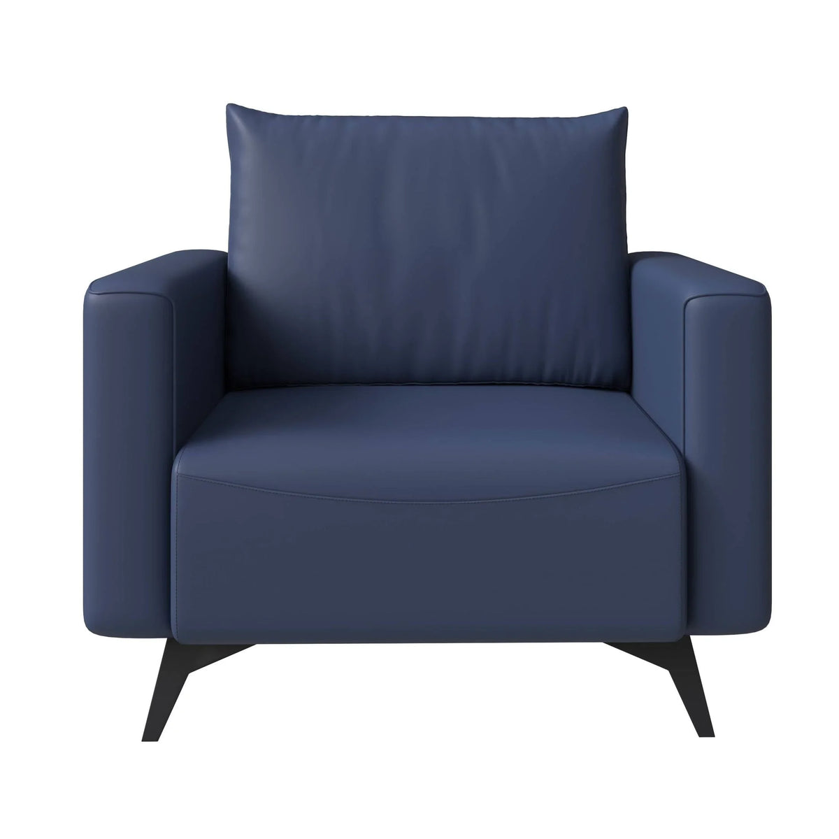 Inno Single-Seater Leather Sofa with Stainless Steel Legs and Removable Cushions - Elax Furniture