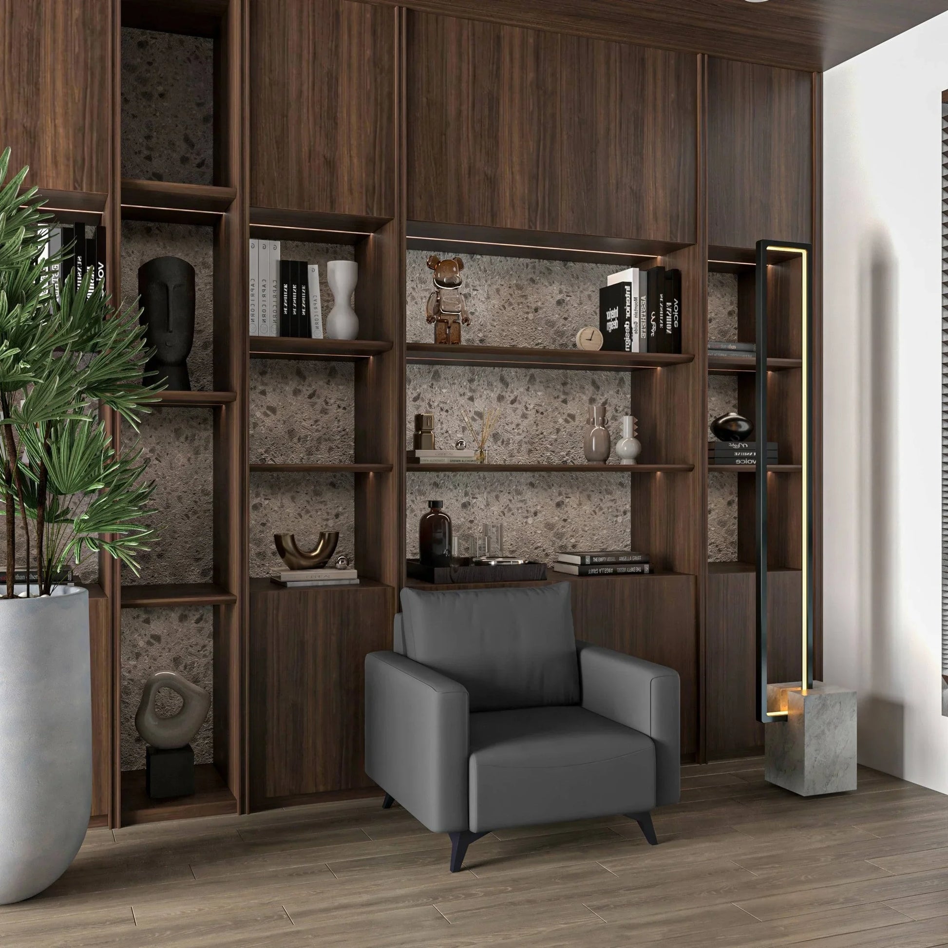 Inno Single-Seater Leather Sofa with Stainless Steel Legs and Removable Cushions - Elax Furniture