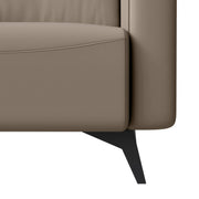 Inno Single-Seater Leather Sofa with Stainless Steel Legs and Removable Cushions - Elax Furniture