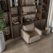 Inno Single-Seater Leather Sofa with Stainless Steel Legs and Removable Cushions - Elax Furniture