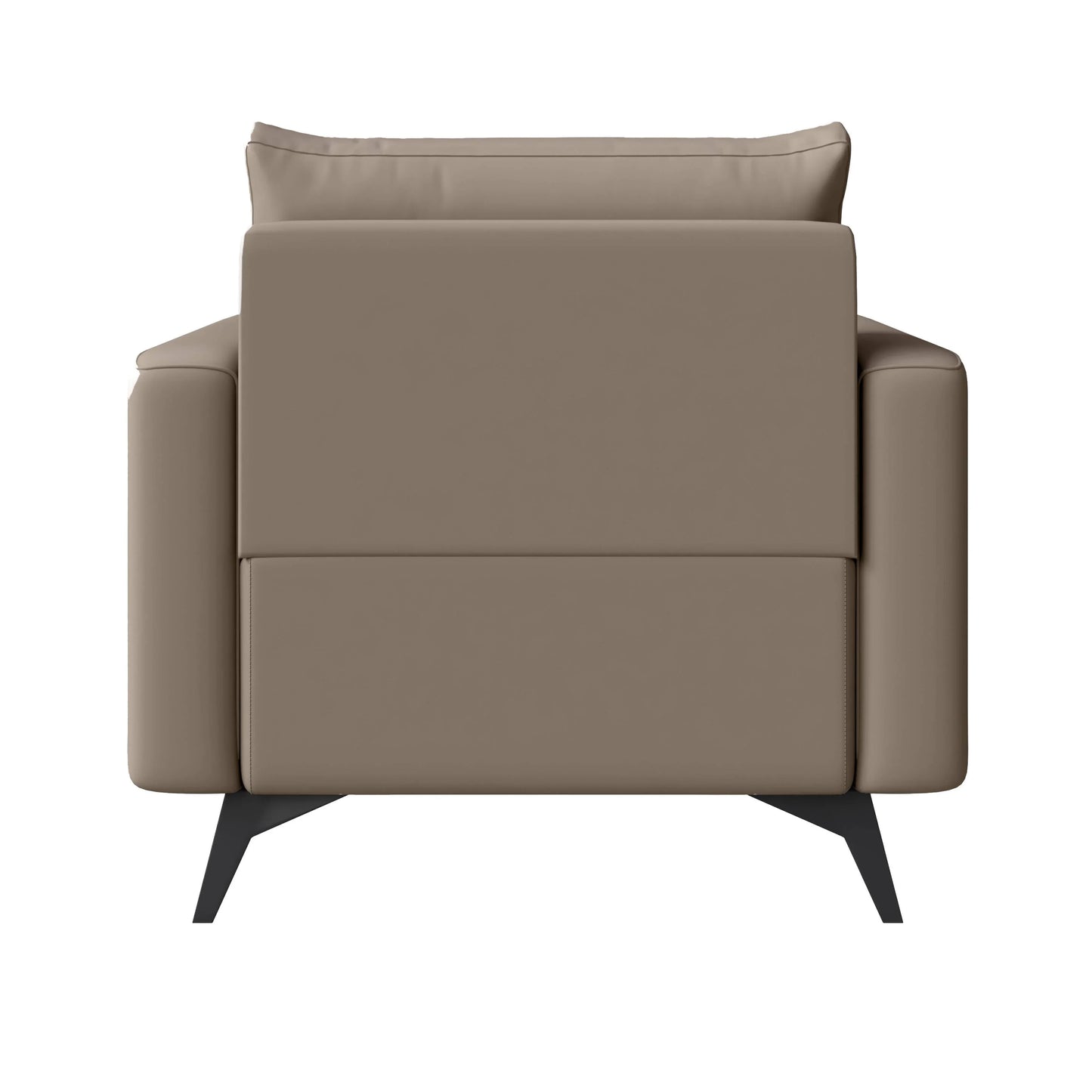 Inno Single-Seater Leather Sofa with Stainless Steel Legs and Removable Cushions - Elax Furniture
