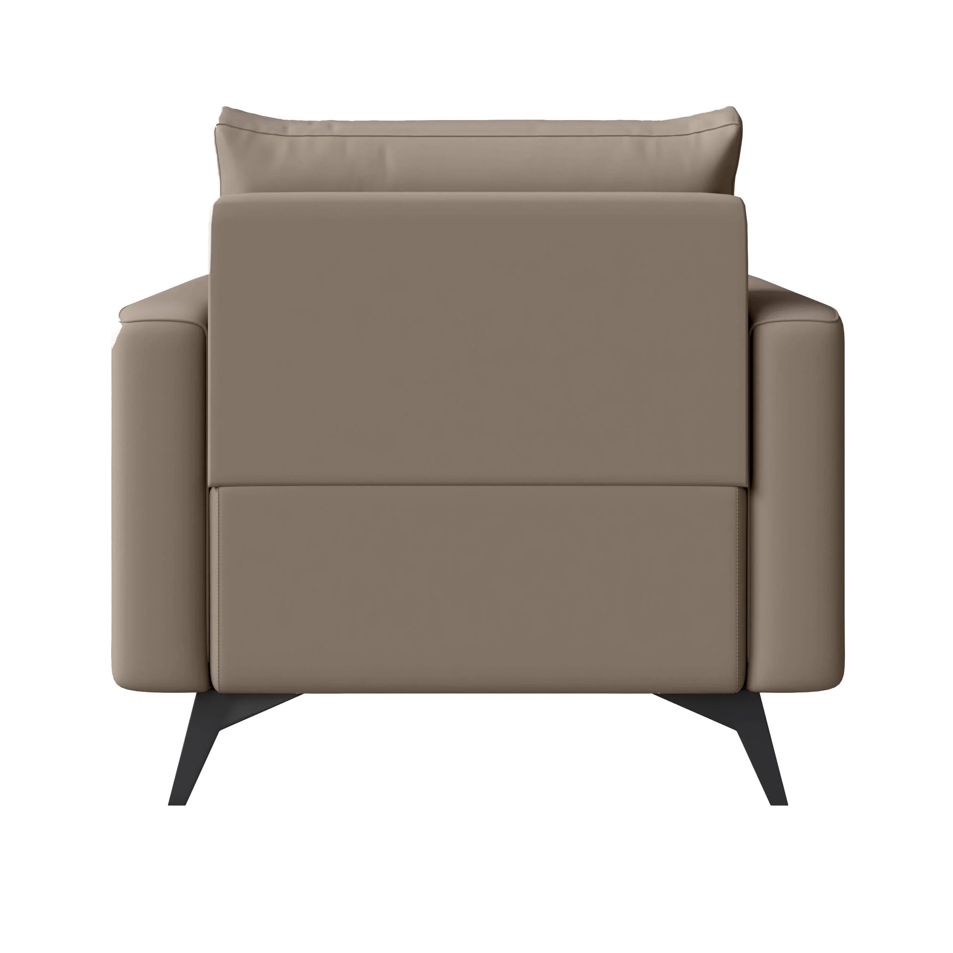 Inno Single-Seater Leather Sofa with Stainless Steel Legs and Removable Cushions - Elax Furniture