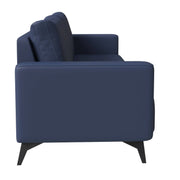 Inno 3-Seater Leather Wide Sofa with Stainless Steel Legs and Removable Cushions - Elax Furniture