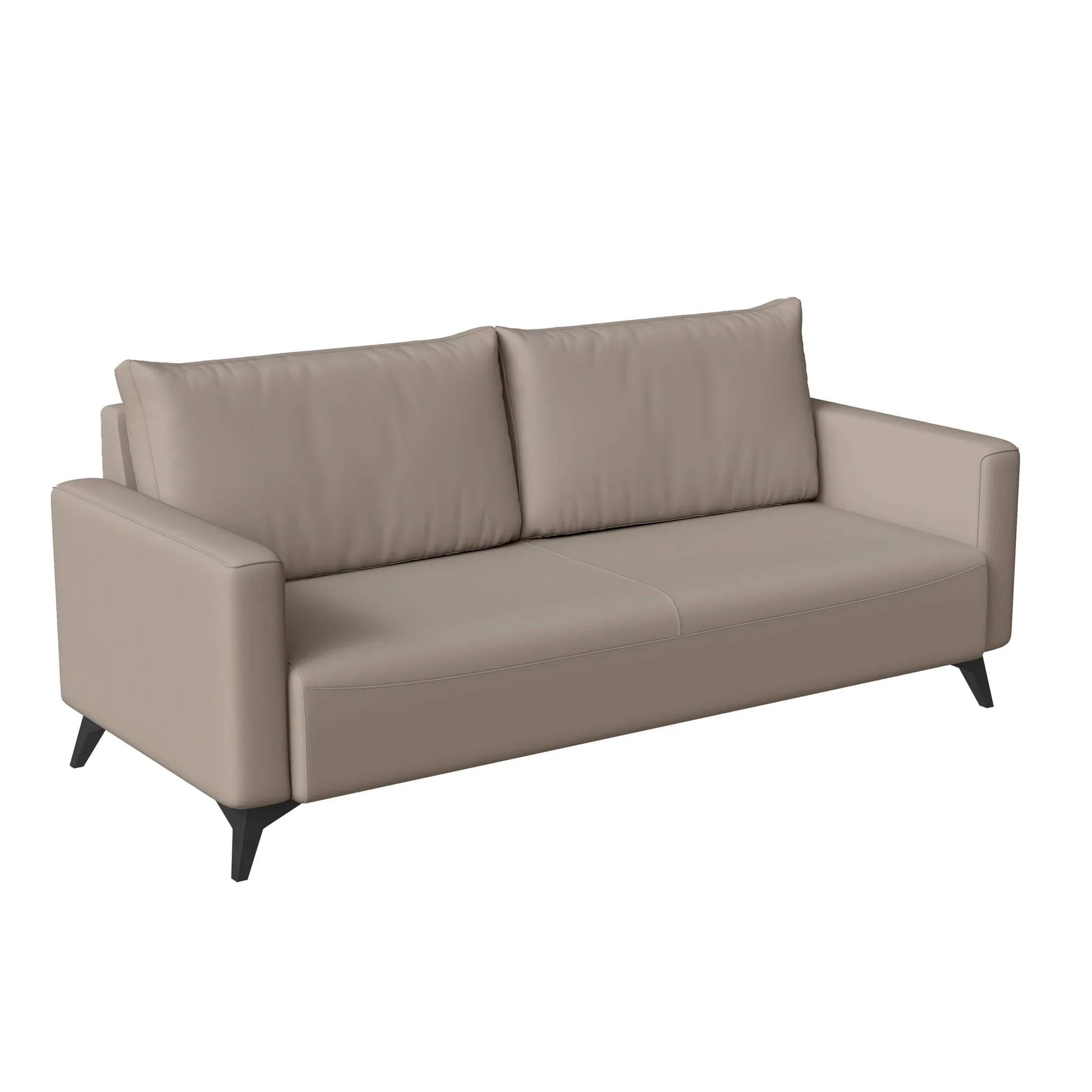 Inno 3-Seater Leather Wide Sofa with Stainless Steel Legs and Removable Cushions - Elax Furniture