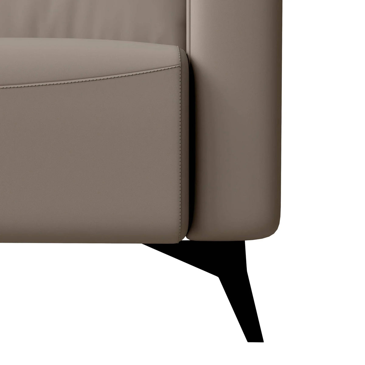 Inno 3-Seater Leather Wide Sofa with Stainless Steel Legs and Removable Cushions - Elax Furniture