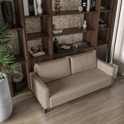 Inno 3-Seater Leather Wide Sofa with Stainless Steel Legs and Removable Cushions - Elax Furniture
