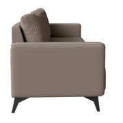 Inno 3-Seater Leather Wide Sofa with Stainless Steel Legs and Removable Cushions - Elax Furniture