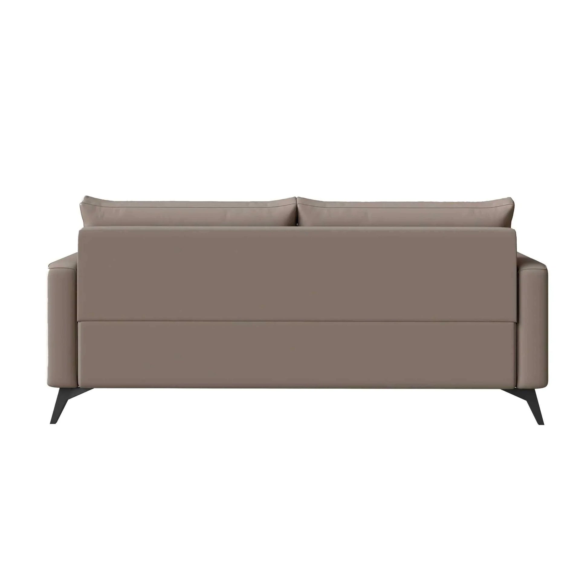 Inno 3-Seater Leather Wide Sofa with Stainless Steel Legs and Removable Cushions - Elax Furniture