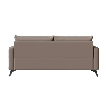 Inno 3-Seater Leather Wide Sofa with Stainless Steel Legs and Removable Cushions - Elax Furniture
