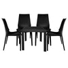 Kent Mid-Century Modern Weave Design 5-Piece Outdoor Patio Dining Set