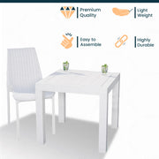 Kent Mid-Century Modern Weave Design 3-Piece Outdoor Patio Dining Set - Elax Furniture