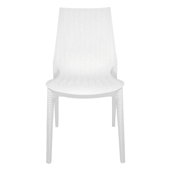 Kent Mid-Century Modern Weave Design 5-Piece Outdoor Patio Dining Set
