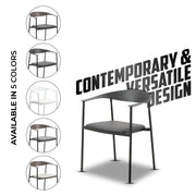 Kora Dining Chair Upholstered in Leather with Stainless Steel Frame and Legs - Elax Furniture