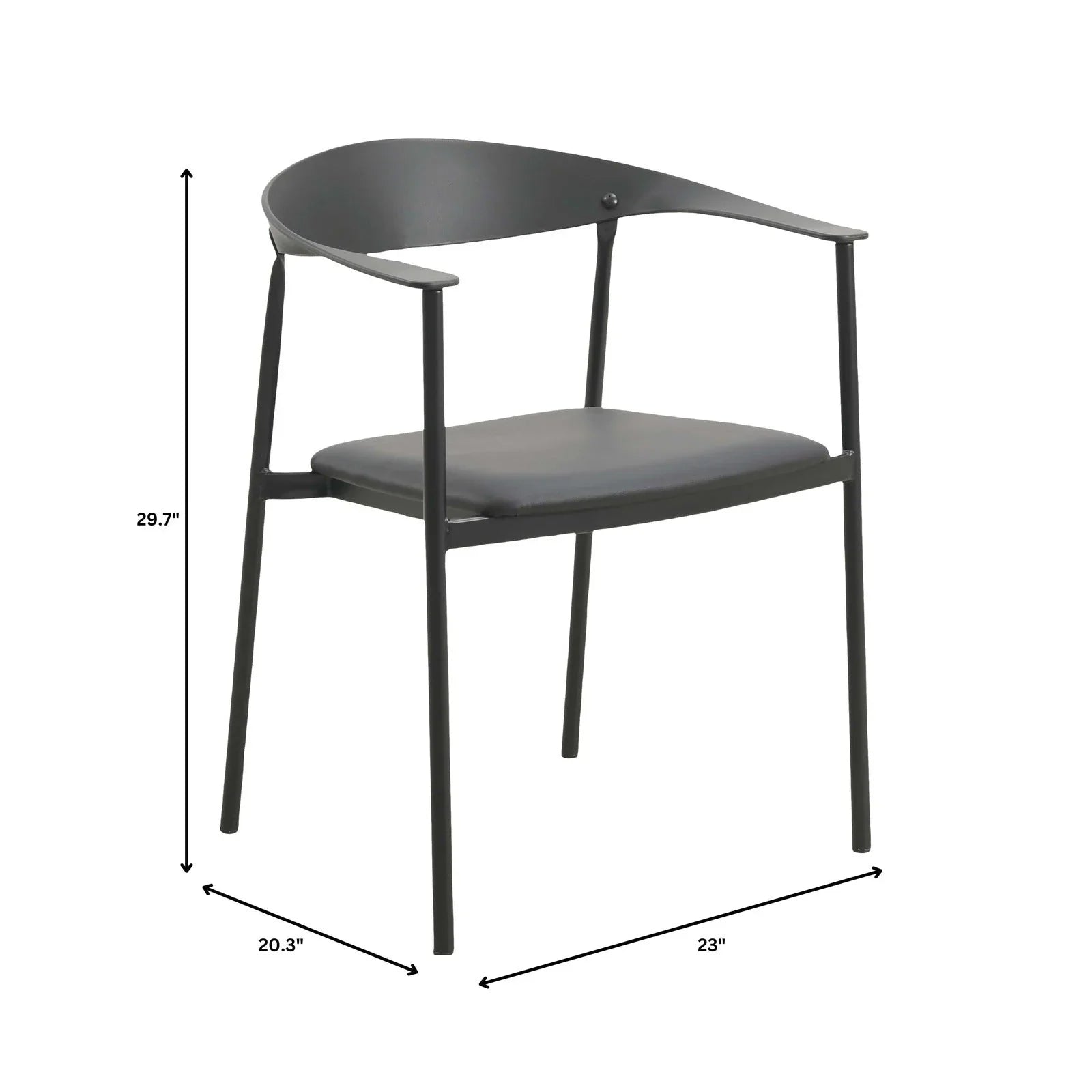 Kora Dining Chair Upholstered in Leather with Stainless Steel Frame and Legs - Elax Furniture