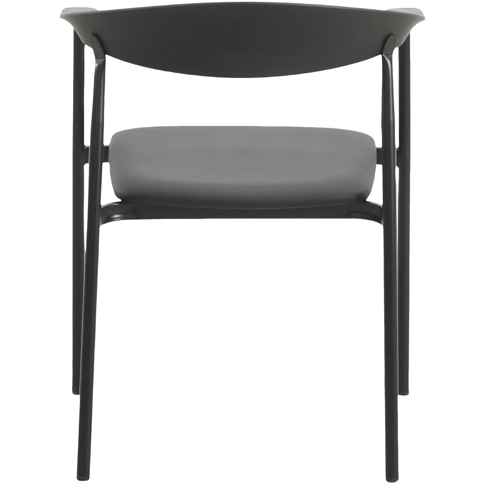 Kora Dining Chair Upholstered in Leather with Stainless Steel Frame and Legs - Elax Furniture