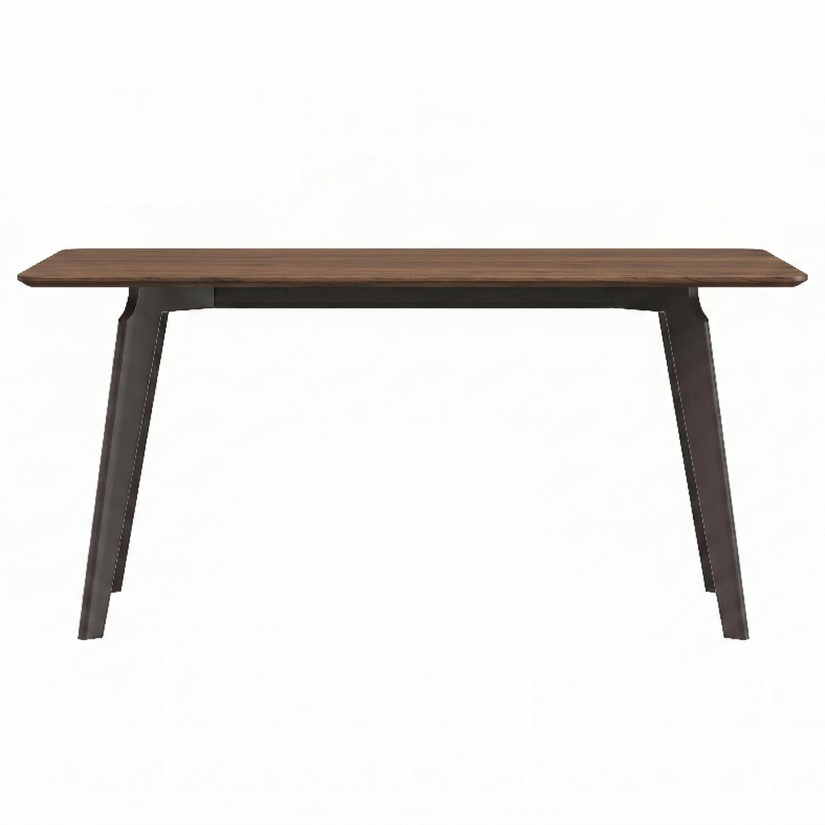 Krevor Modern Dining Table with Rectangular Stone/Glass Wide Tabletop with Black Steel Legs