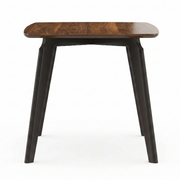 Krevor Modern Dining Table with Rectangular Stone/Glass Wide Tabletop with Black Steel Legs