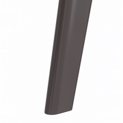Krevor Modern Dining Table with Rectangular Stone/Glass Wide Tabletop with Black Steel Legs