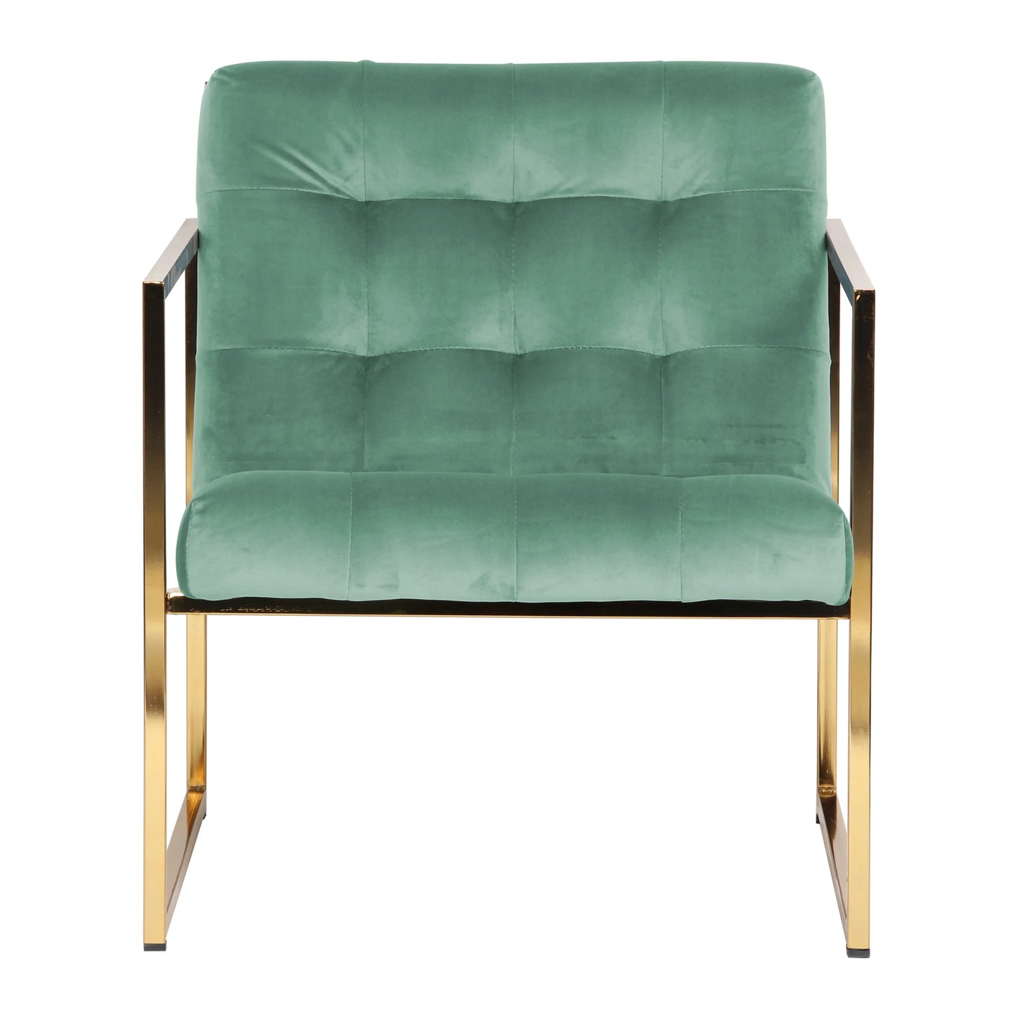 Lexington Tufted Velvet Accent Armchair With Gold Frame - Elax Furniture