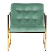 Lexington Tufted Velvet Accent Armchair With Gold Frame - Elax Furniture