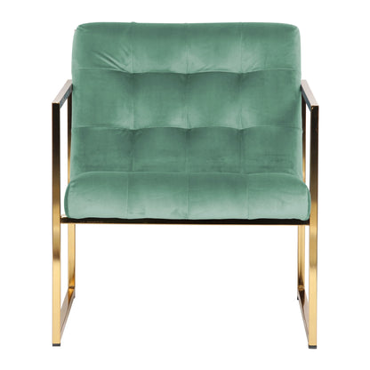 Lexington Tufted Velvet Accent Armchair With Gold Frame - Elax Furniture