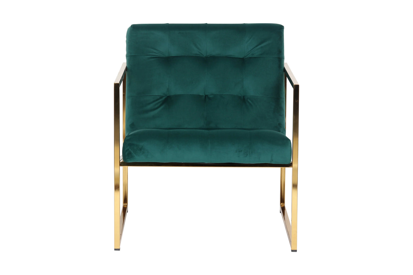 Lexington Tufted Velvet Accent Armchair With Gold Frame - Elax Furniture