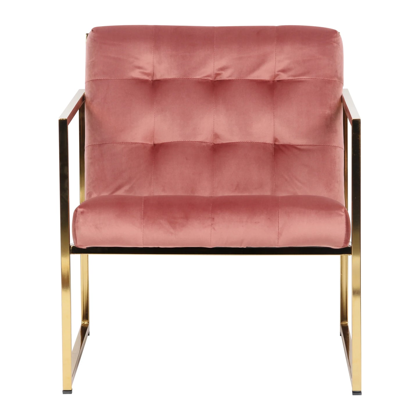 Lexington Tufted Velvet Accent Armchair With Gold Frame - Elax Furniture