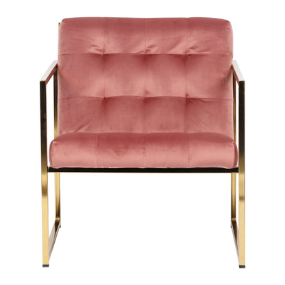 Lexington Tufted Velvet Accent Armchair With Gold Frame - Elax Furniture