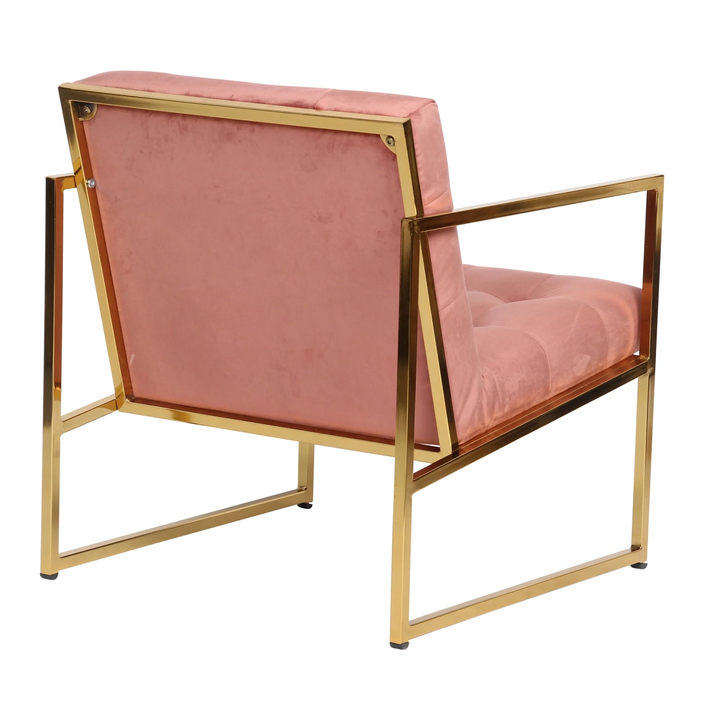 Lexington Tufted Velvet Accent Armchair With Gold Frame - Elax Furniture