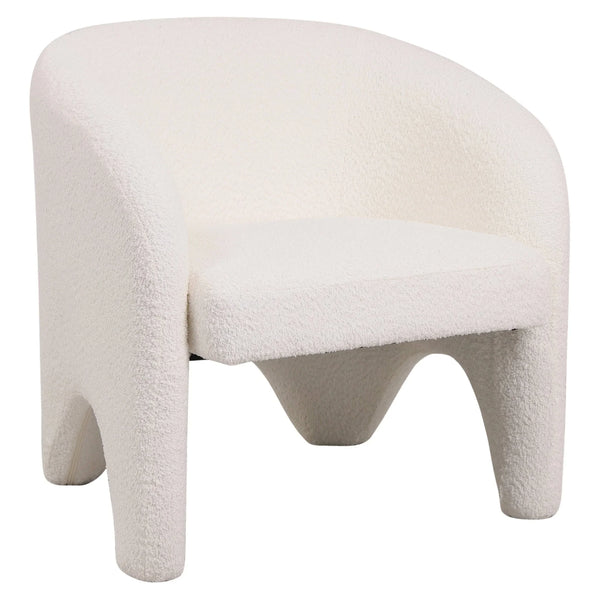 Lylo Accent Arm Chair Upholstered in Boucle/Velvet with Barrel Back Design - Elax Furniture