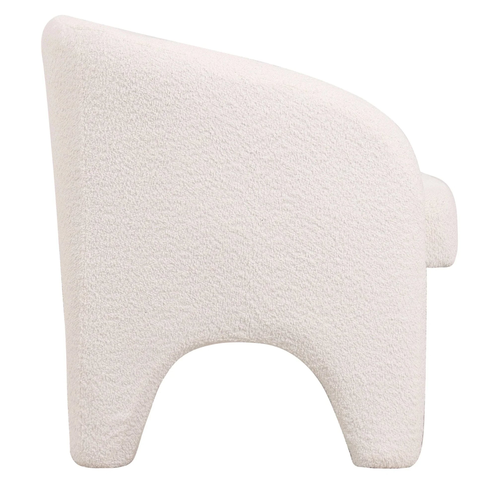 Lylo Accent Arm Chair Upholstered in Boucle/Velvet with Barrel Back Design - Elax Furniture