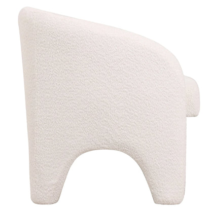 Lylo Accent Arm Chair Upholstered in Boucle/Velvet with Barrel Back Design - Elax Furniture