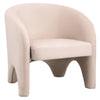 Lylo Accent Arm Chair Upholstered in Boucle/Velvet with Barrel Back Design