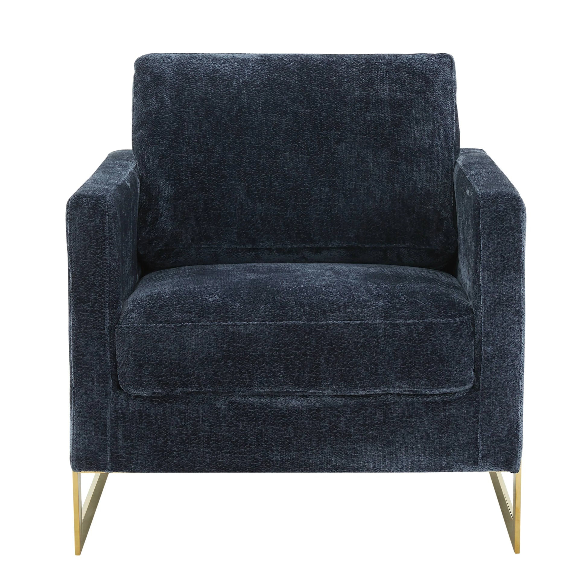 Lincoln Modern Upholstered Accent Armchair With Gold/Black Metal Frame - Elax Furniture
