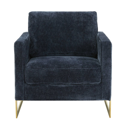 Lincoln Modern Upholstered Accent Armchair With Gold/Black Metal Frame - Elax Furniture