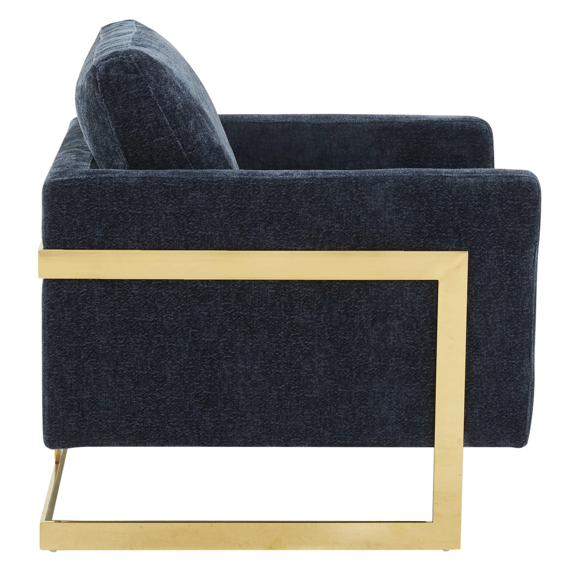 Lincoln Modern Upholstered Accent Armchair With Gold/Black Metal Frame - Elax Furniture