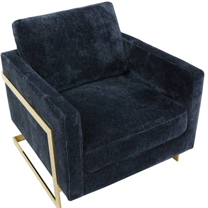 Lincoln Modern Upholstered Accent Armchair With Gold/Black Metal Frame - Elax Furniture