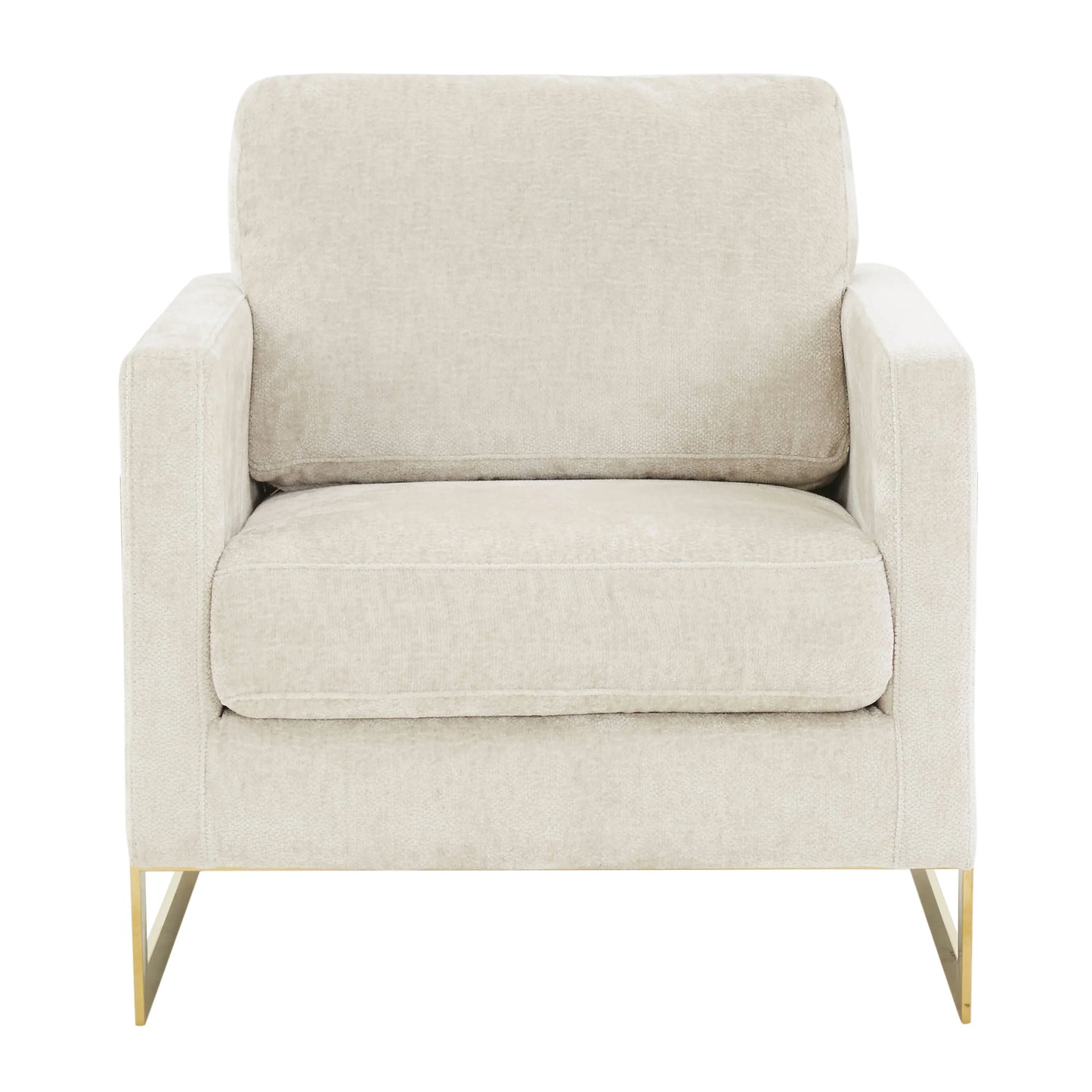 Lincoln Modern Upholstered Accent Armchair With Gold/Black Metal Frame - Elax Furniture