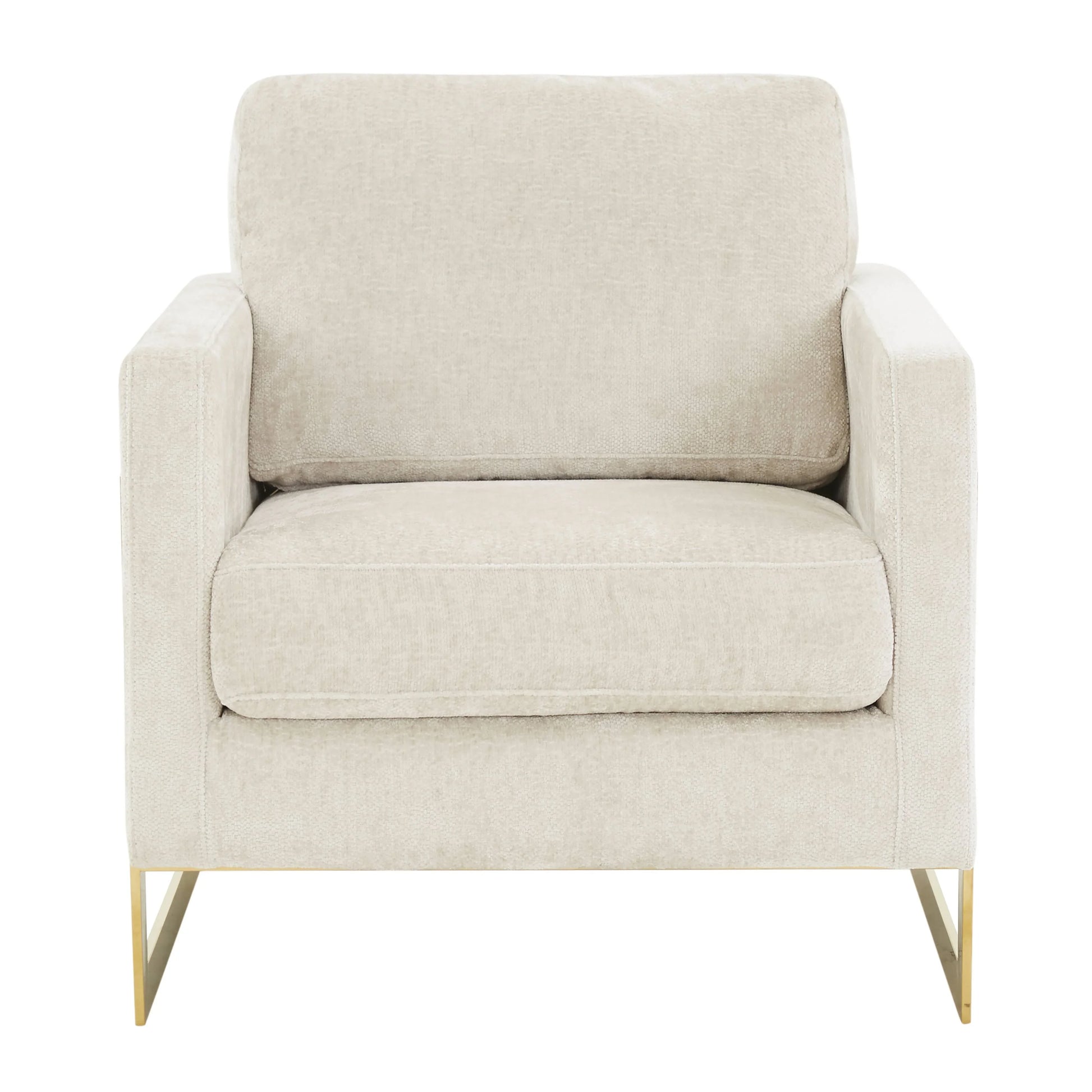 Lincoln Modern Upholstered Accent Armchair With Gold/Black Metal Frame - Elax Furniture