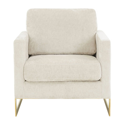 Lincoln Modern Upholstered Accent Armchair With Gold/Black Metal Frame - Elax Furniture