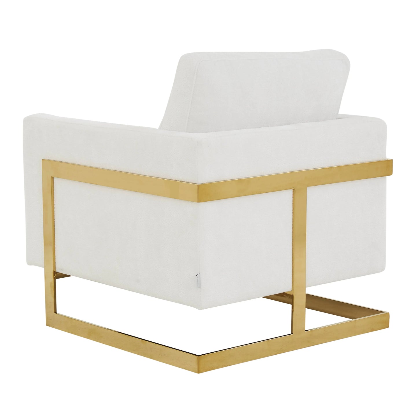 Lincoln Modern Upholstered Accent Armchair With Gold/Black Metal Frame - Elax Furniture