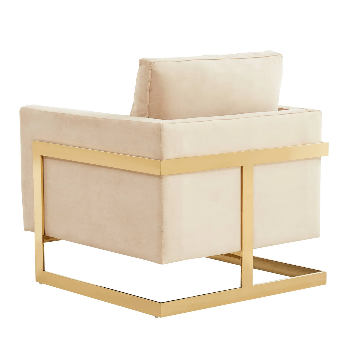Lincoln Modern Upholstered Accent Armchair With Gold/Black Metal Frame - Elax Furniture