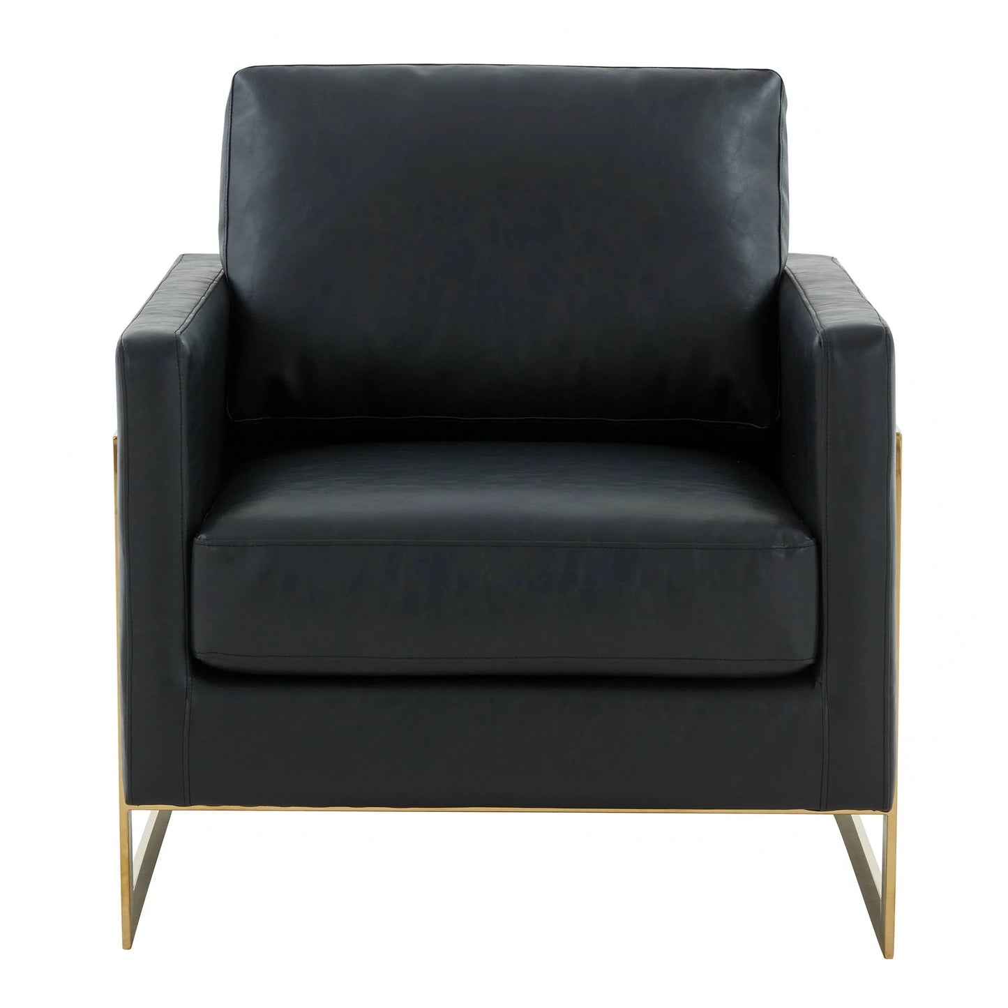 Lincoln Modern Upholstered Accent Armchair With Gold/Black Metal Frame - Elax Furniture