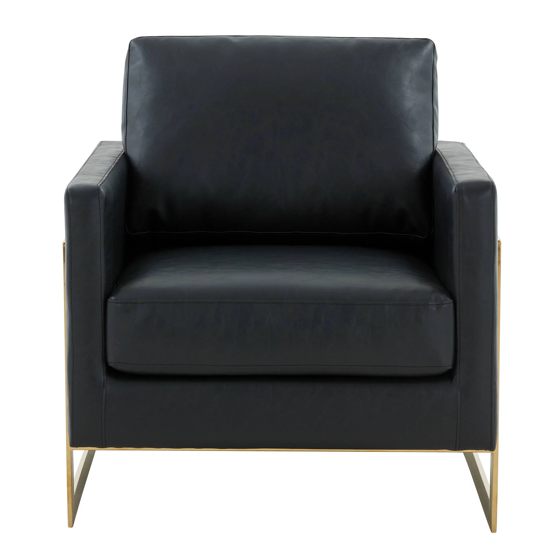 Lincoln Modern Upholstered Accent Armchair With Gold/Black Metal Frame - Elax Furniture