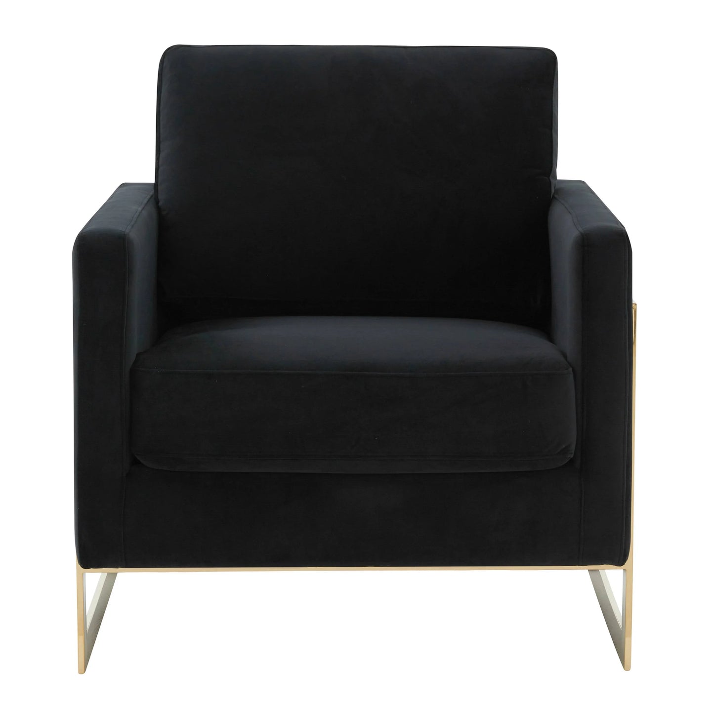 Lincoln Modern Upholstered Accent Armchair With Gold/Black Metal Frame - Elax Furniture